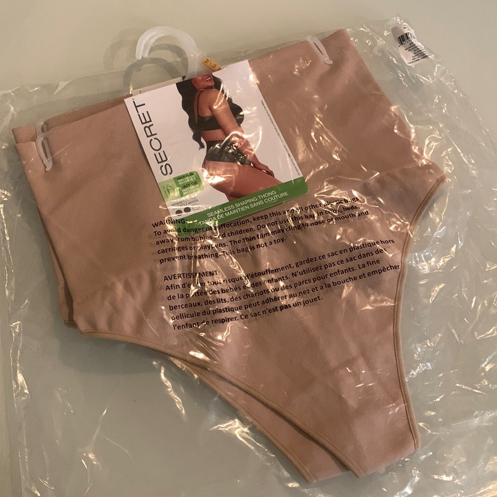 Secret shaping thong - 2-pack in nude - size M
